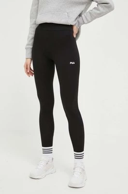 Fila legginsy Benndorf damskie kolor czarny z aplikacją FAW0456