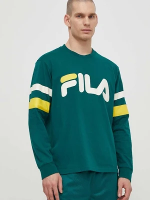 Fila longsleeve bawełniany Luohe zielony