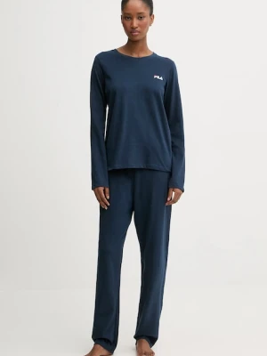 Fila piżama bawełniana damska kolor granatowy bawełniana FPW4217
