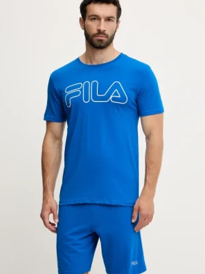 Fila piżama bawełniana kolor fioletowy z nadrukiem FPS1191