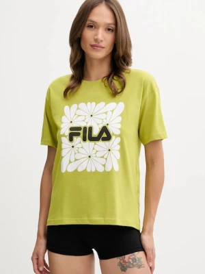 Fila piżama damska kolor zielony bawełniana FPS4201