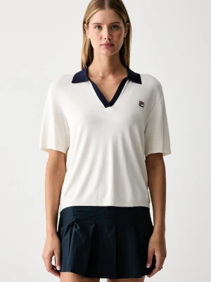 Fila polo damskie z wiskozy SENNES beżowy