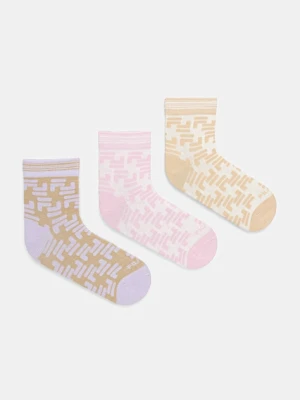 Fila skarpetki 3-pack damskie kolor beżowy F3613