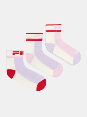 Fila skarpetki 3-pack damskie kolor beżowy F3614