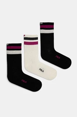 Fila skarpetki 3-pack damskie kolor czarny F3609