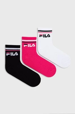 Fila skarpetki (3-pack) damskie kolor fioletowy