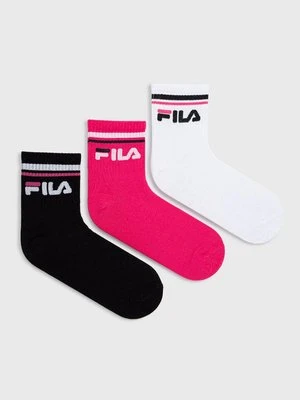 Fila skarpetki (3-pack) damskie kolor fioletowy