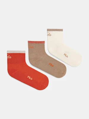 Fila skarpetki 3-pack damskie kolor pomarańczowy F6788