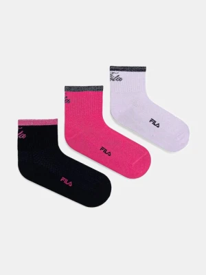 Fila skarpetki 3-pack damskie kolor różowy F6788