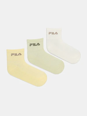 Fila skarpetki 3-pack damskie kolor żółty F6796