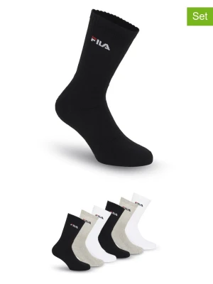 Fila Skarpety (6 par) w kolorze białym, czarnym i szarym do tenisa rozmiar: 39-42