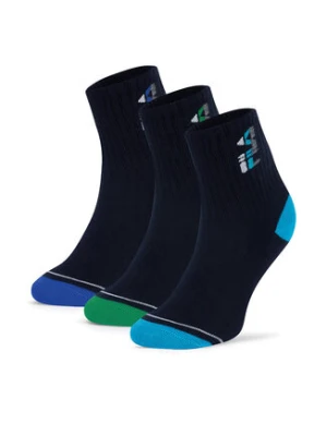 Fila Skarpety długie F8083-AW24 (3-pack) Granatowy