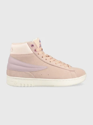 Fila sneakersy zamszowe Highflyer różowy