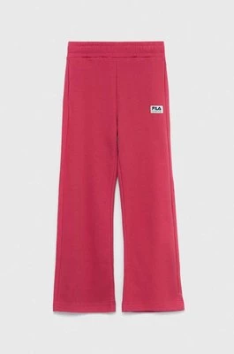 Fila spodnie dresowe dziecięce kolor różowy gładkie