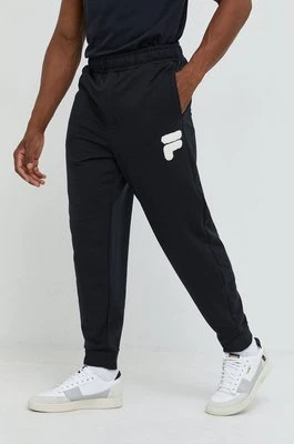 Fila spodnie dresowe męskie kolor czarny z aplikacją