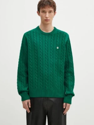 FILA+ sweter wełniany Cabled Knitted Crewneck