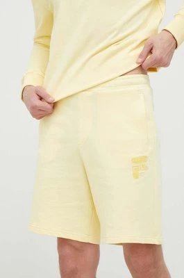 Fila szorty bawełniane kolor żółty