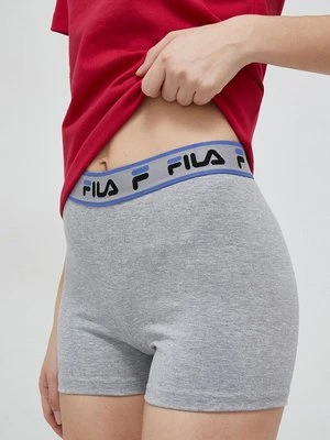 Fila szorty x Hailey Bieber damskie kolor szary melanżowe high waist