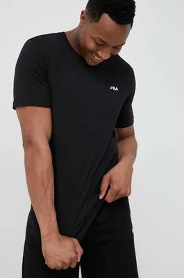 Fila t-shirt bawełniany 2-pack Brod kolor czarny gładki FAM0083