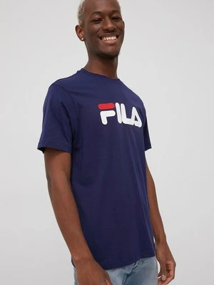 Fila t-shirt bawełniany Bellano kolor granatowy z nadrukiem FAU0067