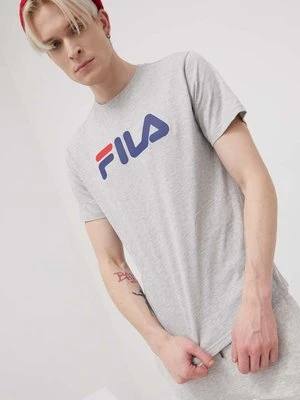 Fila t-shirt bawełniany Bellano kolor szary z nadrukiem FAU0067