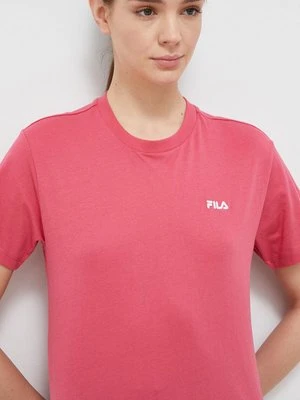 Fila t-shirt bawełniany Biendorf kolor różowy FAW0452