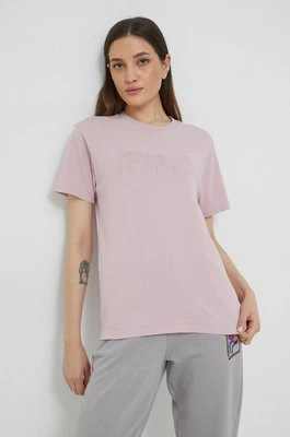 Fila t-shirt bawełniany kolor różowy