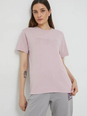 Fila t-shirt bawełniany kolor różowy