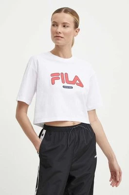 Fila t-shirt bawełniany Lucena damski kolor biały FAW0757