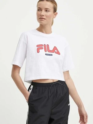 Fila t-shirt bawełniany Lucena damski kolor biały FAW0757