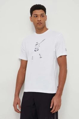 Fila t-shirt bawełniany męski kolor biały z nadrukiem TU411111
