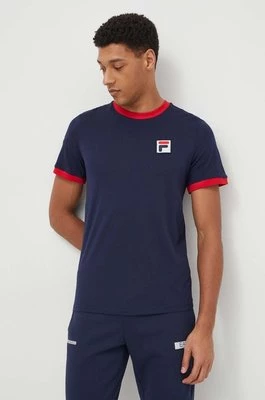 Fila t-shirt bawełniany Laz męski kolor granatowy wzorzysty FAM0641