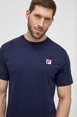Fila t-shirt bawełniany Ledce męski kolor granatowy z aplikacją FAM0616