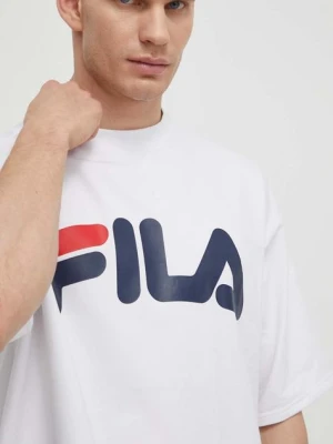 Fila t-shirt Lowell męski kolor biały z nadrukiem FAM0655