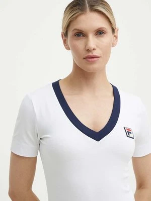 Fila t-shirt Ludhiana damski kolor biały FAW0749