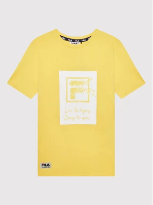 Fila T-Shirt Trendelburg FAT0038 Żółty Regular Fit