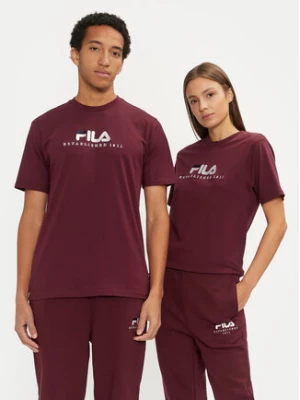 Fila T-Shirt Unisex Bedburg FAU0147 Bordowy Regular Fit