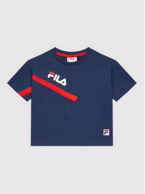 Fila T-Shirt Zenica Wide FAK0088 Granatowy Regular Fit