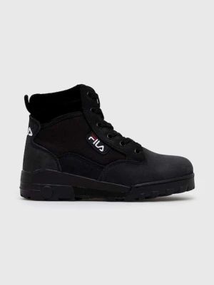 Fila workery GRUNGE damskie kolor czarny na platformie