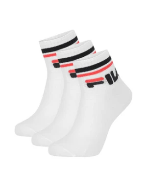 Fila Zestaw 3 par niskich skarpet unisex F9398-AW24 (3-pack) Biały