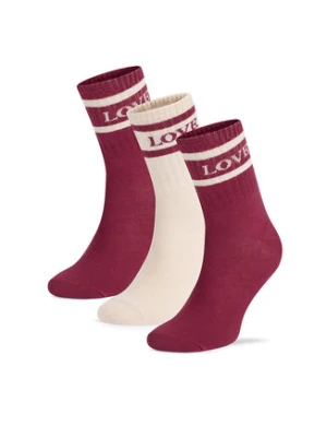 Fila Zestaw 3 par wysokich skarpet unisex F3608-AW24 (3-pack) Różowy