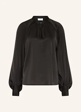 Filippa K Bluzka Z Satyny schwarz