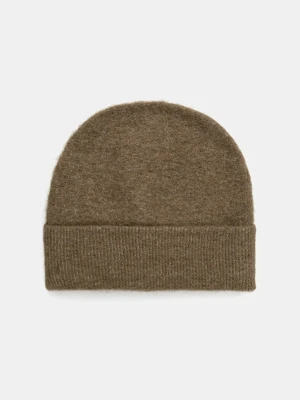 Filippa K czapka z dodatkiem wełny kolor zielony 31309