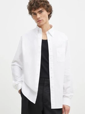 Filippa K koszula bawełniana męska kolor biały slim z kołnierzykiem button-down 31255