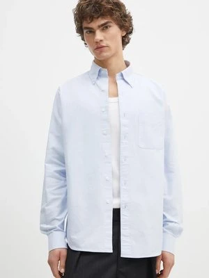 Filippa K koszula bawełniana męska kolor niebieski slim z kołnierzykiem button-down 31255