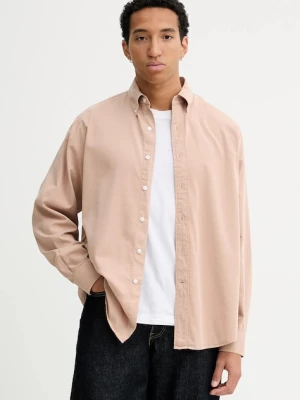 Filippa K koszula męska kolor beżowy relaxed z kołnierzykiem button-down 31468