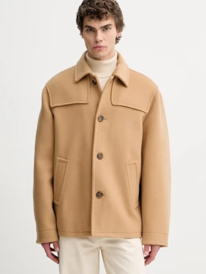 Filippa K kurtka z dodatkiem wełny kolor beżowy przejściowa 31916