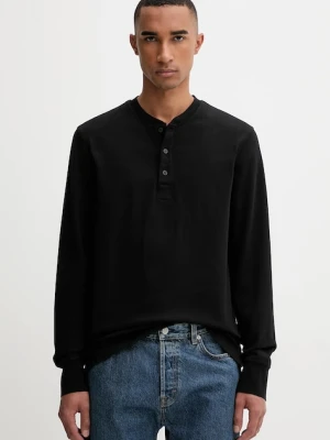 Filippa K longsleeve bawełniany kolor czarny gładki 31498
