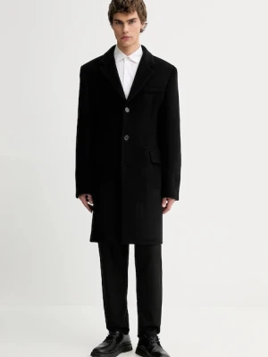 Filippa K płaszcz z dodatkiem wełny kolor czarny 31659