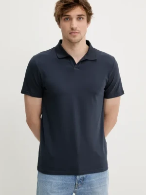 Filippa K polo męski kolor niebieski gładki 28909